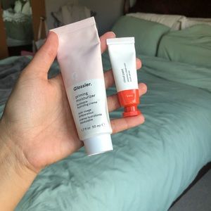 Glossier primer and cloud paint in dawn